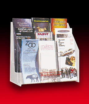 Clear Acrylic Table Top Literature Holder 9-Pockets